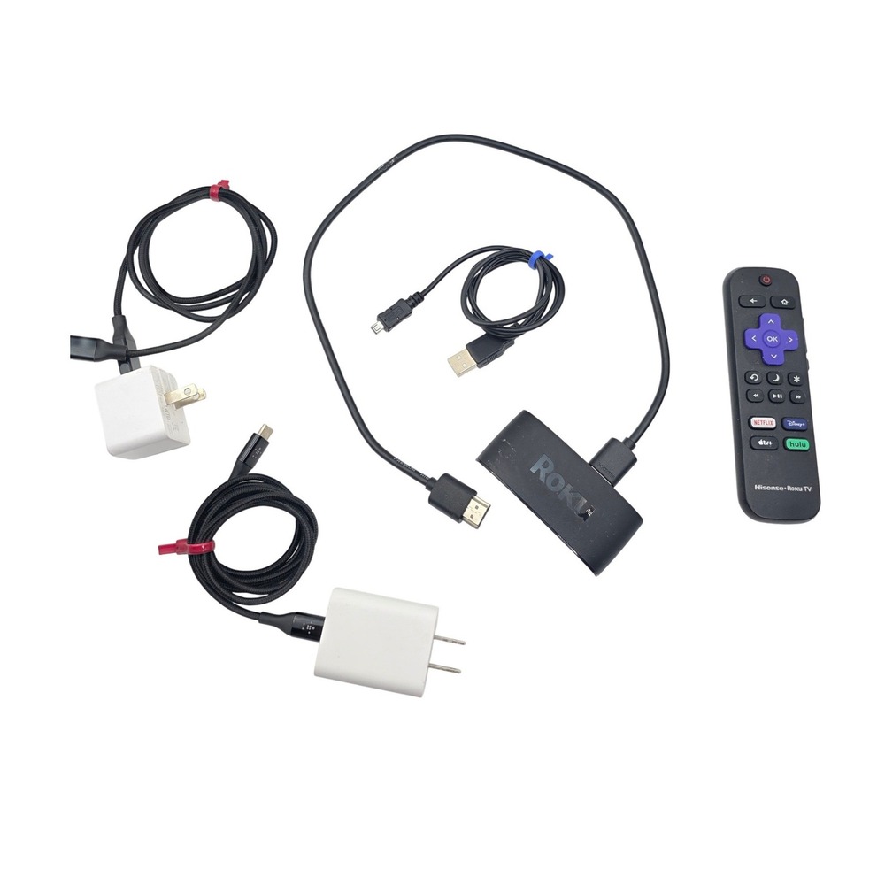 Roku Express 4K Streaming Media Player 3940X2 with Hisense Remote and Cables P2